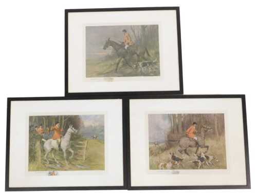 George Denholm Armour (British 1864-1949). Equestrian hunting prints, signed, published by...