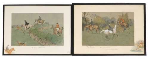 'After Snaffles'. The Stonefaced 'Narrer-back', 28.5cm x 66cm, and the Bulfinch, 'Black As Yer...