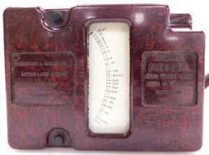 An Evershed and Vignoles of London Megger 500-volt meter, in a brown Bakelite case, with a... - 2