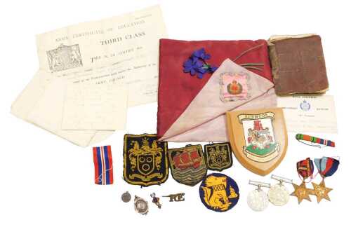 Three WWII medals, comprising The Burma Star, The Defence Medal, and the 1939-1945 War Medal,...