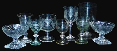 A pair of 19thC oval salts, each on a lozenge shaped base, and various late 18th and 19thC...