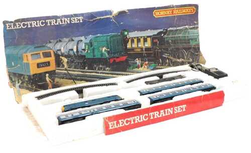 A Hornby OO gauge electric train set, British Rail blue livery, including a class 29 diesel...