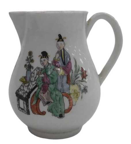 A late 18thC Worcester First Period porcelain sparrow beak cream jug, decorated in the Chinese...