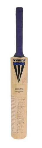 A Duncan Fearnley commemorative cricket bat, for the Stuart Lampitt Benefit Year 2000, bearing...