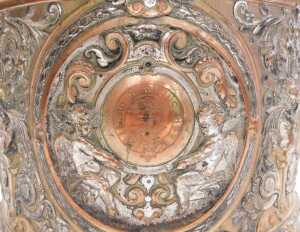 A late 19thC Continental copper brass and plated coal bucket, with elaborate Renaissance-style... - 2