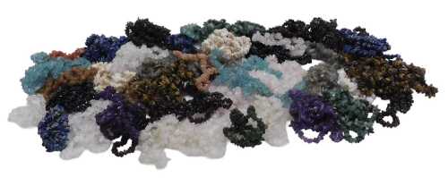 Assorted agate and hardstone rough hewn necklaces and bracelets, including tiger's eye, lapiz...