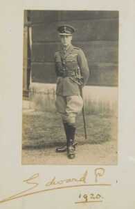 A signed photograph of Edward Prince of Wales, later King Edward VIII, dated 1920, in a silver... - 2