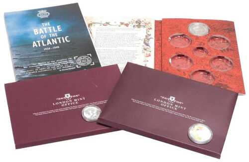 A London Mint St George & The Dragon proof silver crown, The Legend of St George, Honour,...