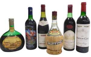Various bottles of red wine, to include Pascal Cotes du Rhone 1980, Christian Brothers Napa...