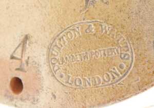 A Doulton and Watts Lambeth pottery stoneware barrel, applied with the Royal coat of arms, 42cm... - 2