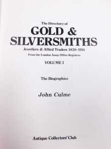 Pickford (Ian). Jackson's Silver and Gold Marks, Culme (John) The Dictionary Gold and... - 3
