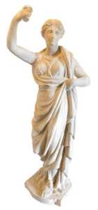 A Regency stucco Neoclassical figure, in the form of a Greek muse, in the manner of Humphrey...