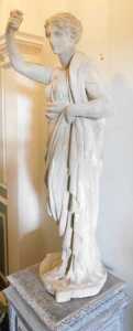 A Regency stucco Neoclassical figure, in the form of a Greek muse, in the manner of Humphrey... - 4