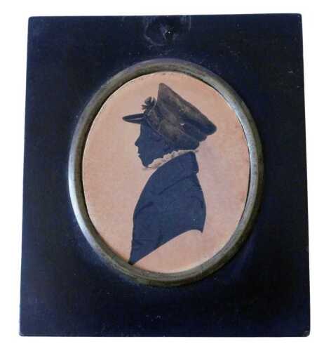 19thC portrait miniature. A young man in profile, 8.5cm x 7cm. Offsite Sale - Buying &...
