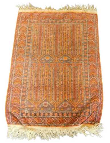 An early 20thC Turkish design prayer rug, 130cm x 95cm. Offsite Sale - Buying & Collecting Notes:...