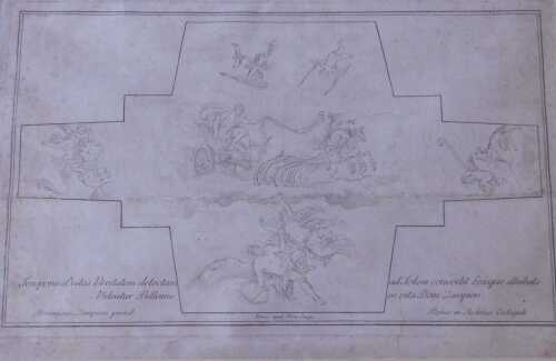 After Domenichino. Ceiling Fresco of Truth Disclosed by Time in the PAlazzo Costaguti (Rome),...