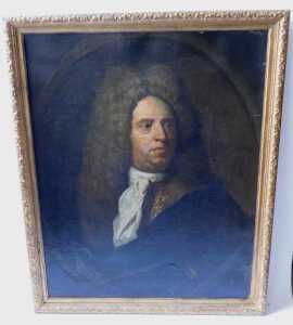 Michael Dahl (1659-1743). A portrait of Sir Godfrey Kneller, with silk tie and braided collar,... - 2