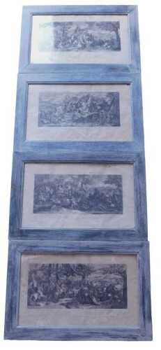 After Charles le Brun. Triumphs of Alexander, four monochrome engravings, 29cm x 49.5cm. (4)...