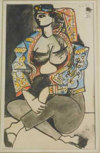 Pablo Picasso, Jacqueline Roque II, coloured print, 41cm x 24cm. Offsite Sale - Buying &...