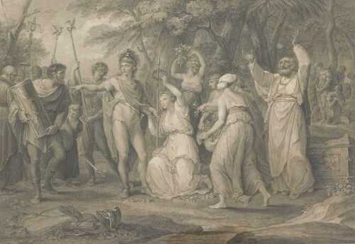 After Charles Meyier (1763-1832). Telemacus, urged by Mentor, leaving the island of Calypso,...