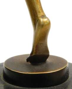 Josef Lorenzl (Austrian 1892-1950). A cold painted bronze figure of a nude dancer, modelled... - 4