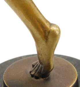 Josef Lorenzl (Austrian 1892-1950). A cold painted bronze figure of a nude dancer, modelled... - 5