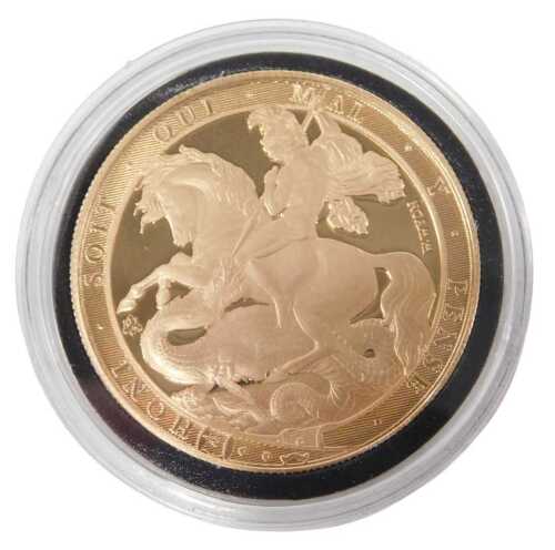 An East India Company William Wyon 22ct gold five sovereign proof coin, St Helena issue, edition...