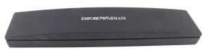 An Emporio Armani fashion watch, the 3cm wide rectangular face with gilt coloured baton pointers... - 7