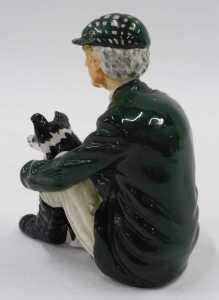 A Shebeg Isle of Man J Firth figure of a shepherd and sheep dog, 14cm high. - 2