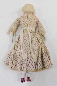 A 19thC bisque headed doll, with moulded hair, fixed eyes, closed mouth and with semi-porcelain... - 2