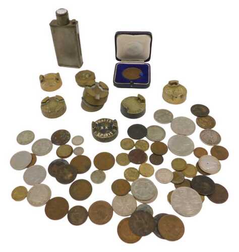 Various coins, GB, world used, to include pre-1950 crowns, three penny bits, Royal Horticultural...