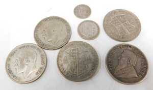 Various coins, GB, world used, to include pre-1950 crowns, three penny bits, Royal Horticultural... - 2