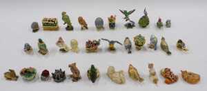 Various decorative metal animal ornaments, birds, field mouse, 6cm high, others, enamel finish... - 2