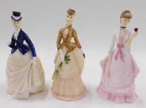 Various lady and other figure ornaments, Alfie Doughty, Worcester Woodland Dance figure,... - 2