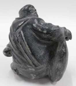 An Inuit carving, of a gentleman seated, unsigned, a 19thC Staffordshire pottery mug, raised... - 5