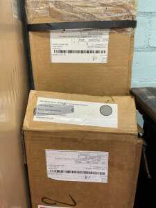 V - An as new Alamere sliding door, 1200mm, and other handles, etc., partially boxed. (a quantity)... - 2