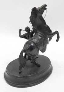 A pair of Marley horses, Grand Tour style, probably mid-20thC, 21cm high. - 5