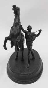 A pair of Marley horses, Grand Tour style, probably mid-20thC, 21cm high. - 6
