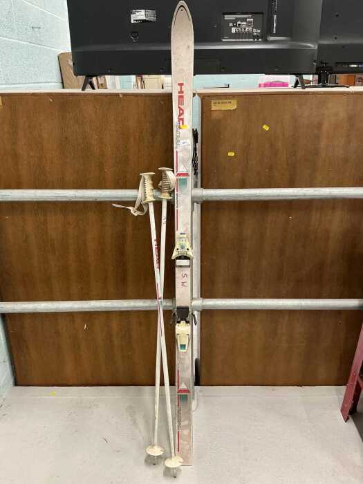 A set of Head radial skis.
