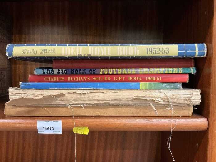 Various books, Daily Mail Ideal Home book 1952-1953, The Big Book of Football Champions, etc. (a...