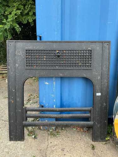 An iron fire surround.
