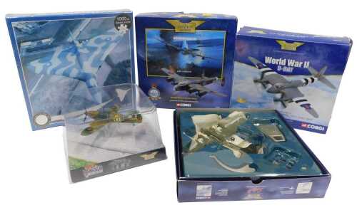 Various Corgi diecast aeroplanes, Sally B, B17G aviation archive Flying Fortress, 1:72 scale...