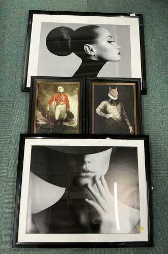 V - After Brookpace Lascelles. Bun Pose, photographic print, another similar, and further Lascelles...