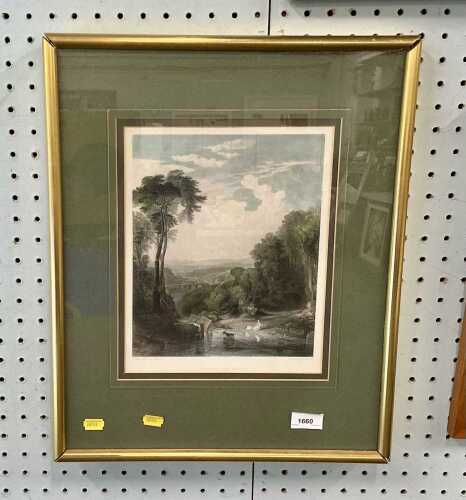 After Turner, Crossing the Brook, book plate engraving