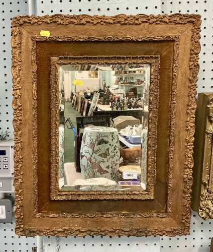 Gesso style hanging mirror
