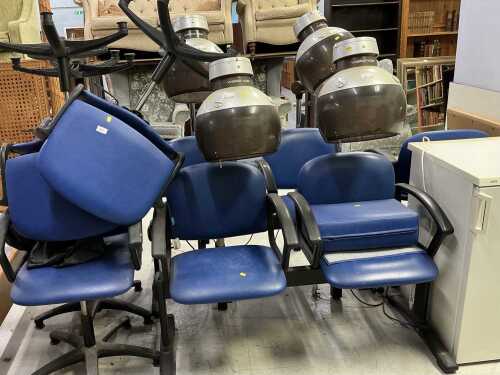 Various office chairs and Welonda hairdressing chairs (a quantity)