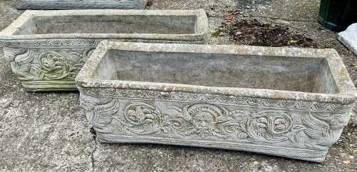 Two garden troughs.