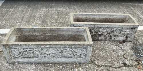 Two garden troughs.