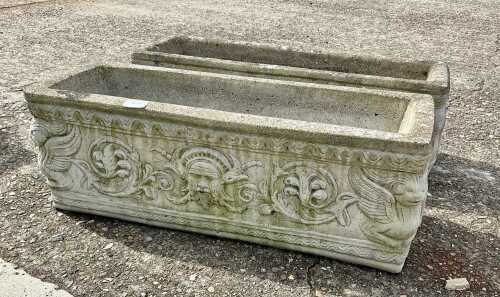 Two garden troughs.