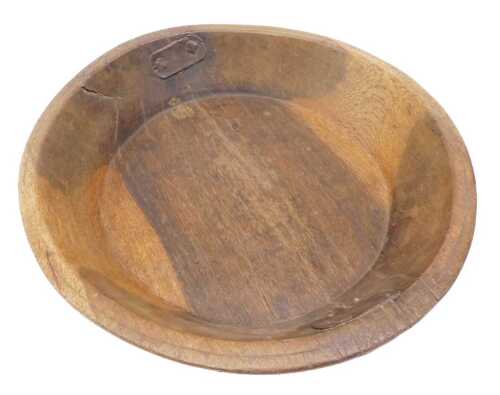 A 19thC style mixing bowl, of oval form, with partial studded sides, 54cm wide.